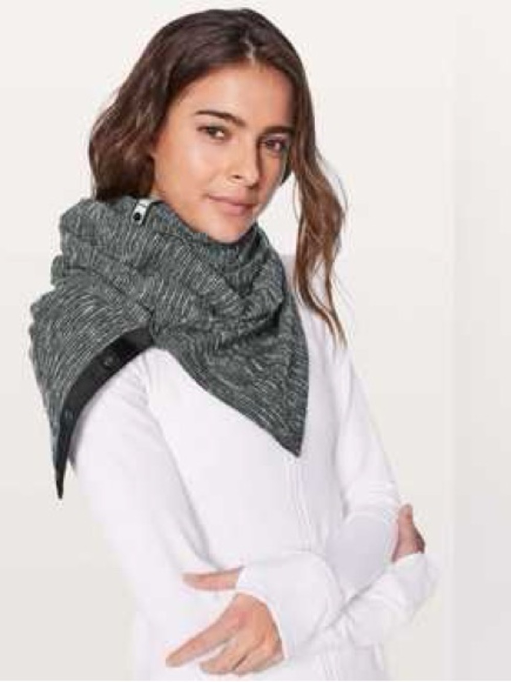 Lululemon Gray Vinyasa Knit Scarf